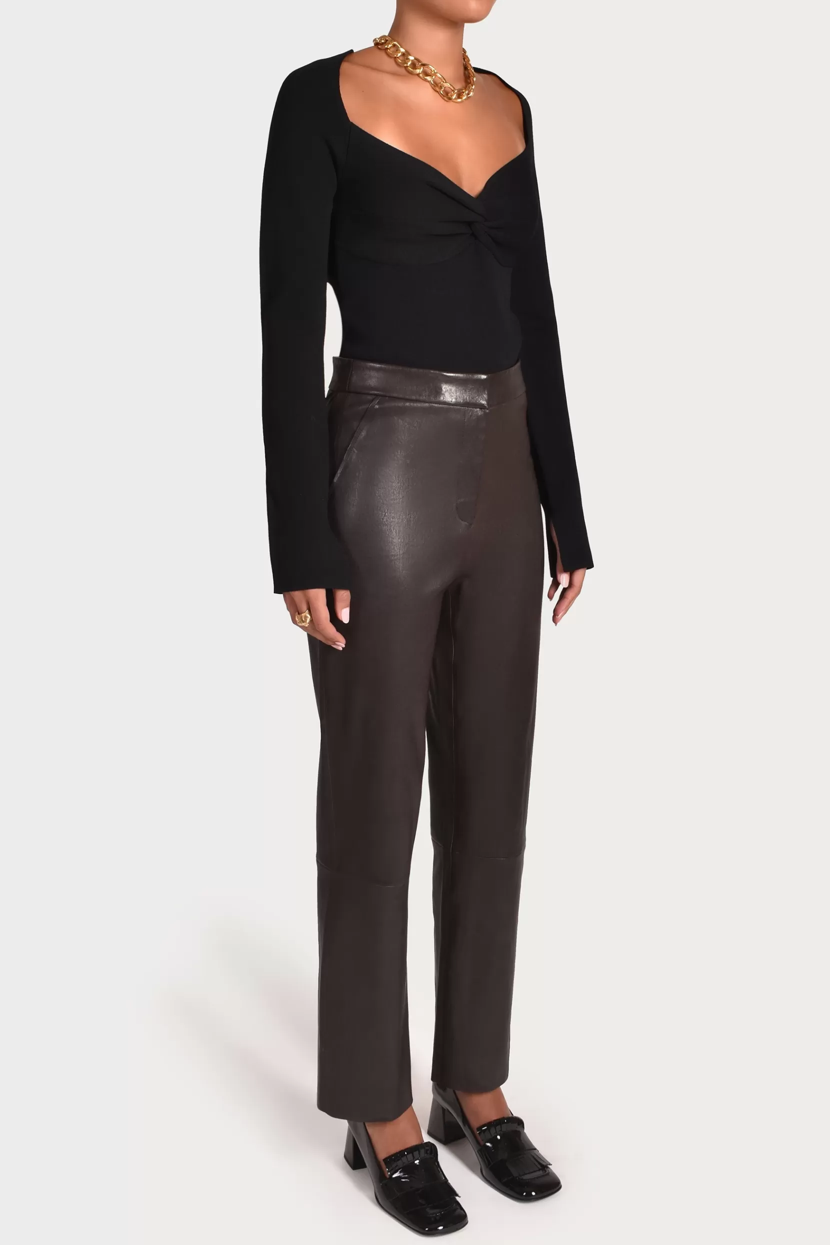 Discount CROP LEATHER - Pants