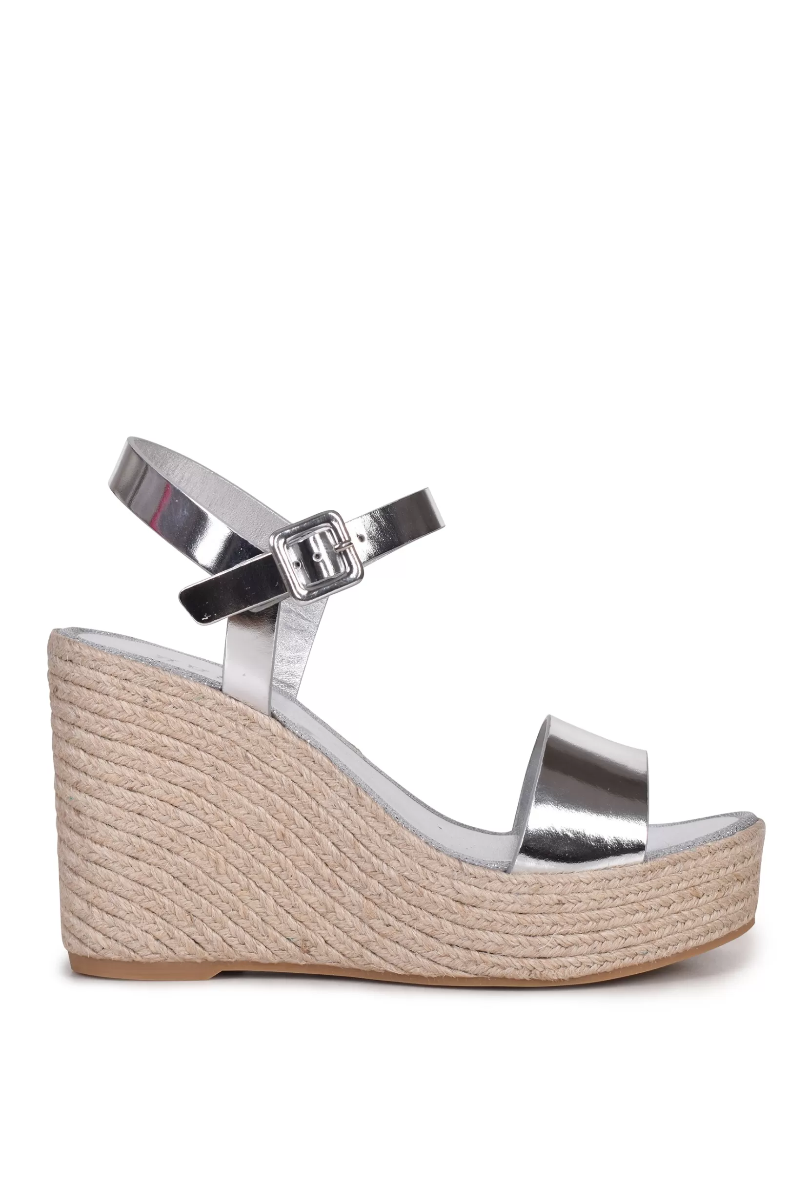 Discount LOLLA ESPADRILL - Mirror Silver Shoes