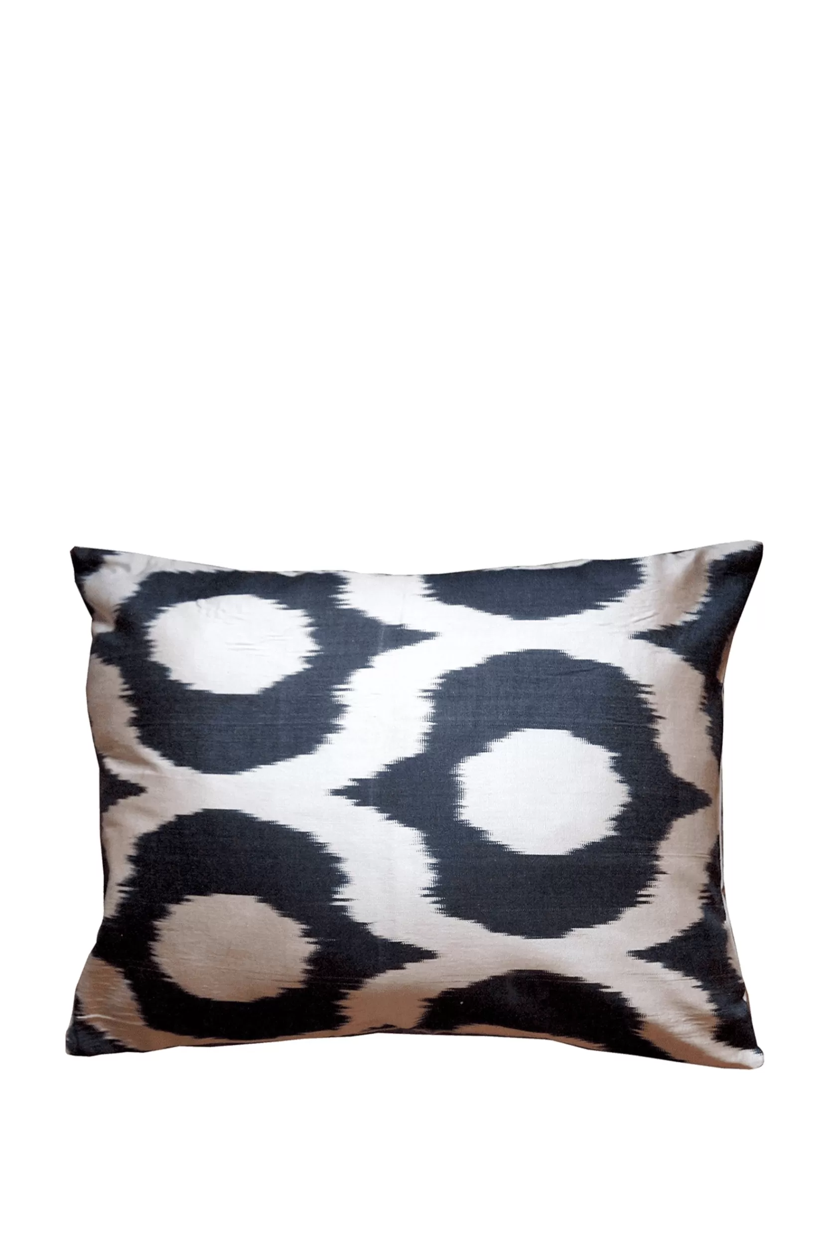 Cheap Les Ottomans Silk Cushion - Black & White Cushions & Throws